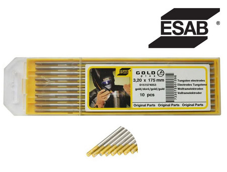 Фото Электроды вольфрамовые ESAB Tungsten WL15 3,2x175 mm Gold/Gold Plus